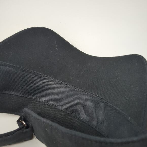 Brown & Bigelow Strapback Visor Hat Black One Size Embroidered Logo - Picture 8 of 9